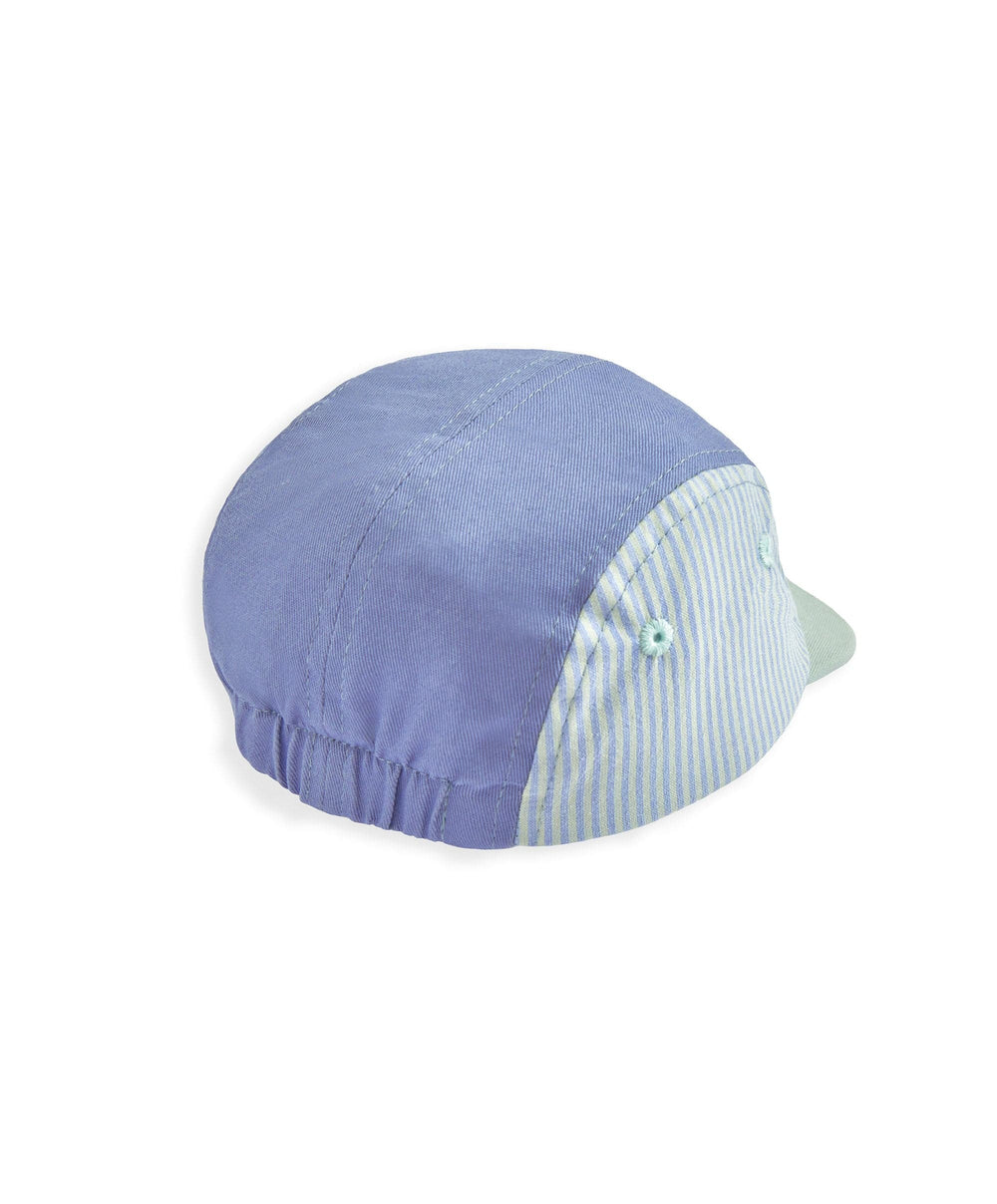 Mamas &amp; Papas Hats &amp; Mitts Blue Striped Cap
