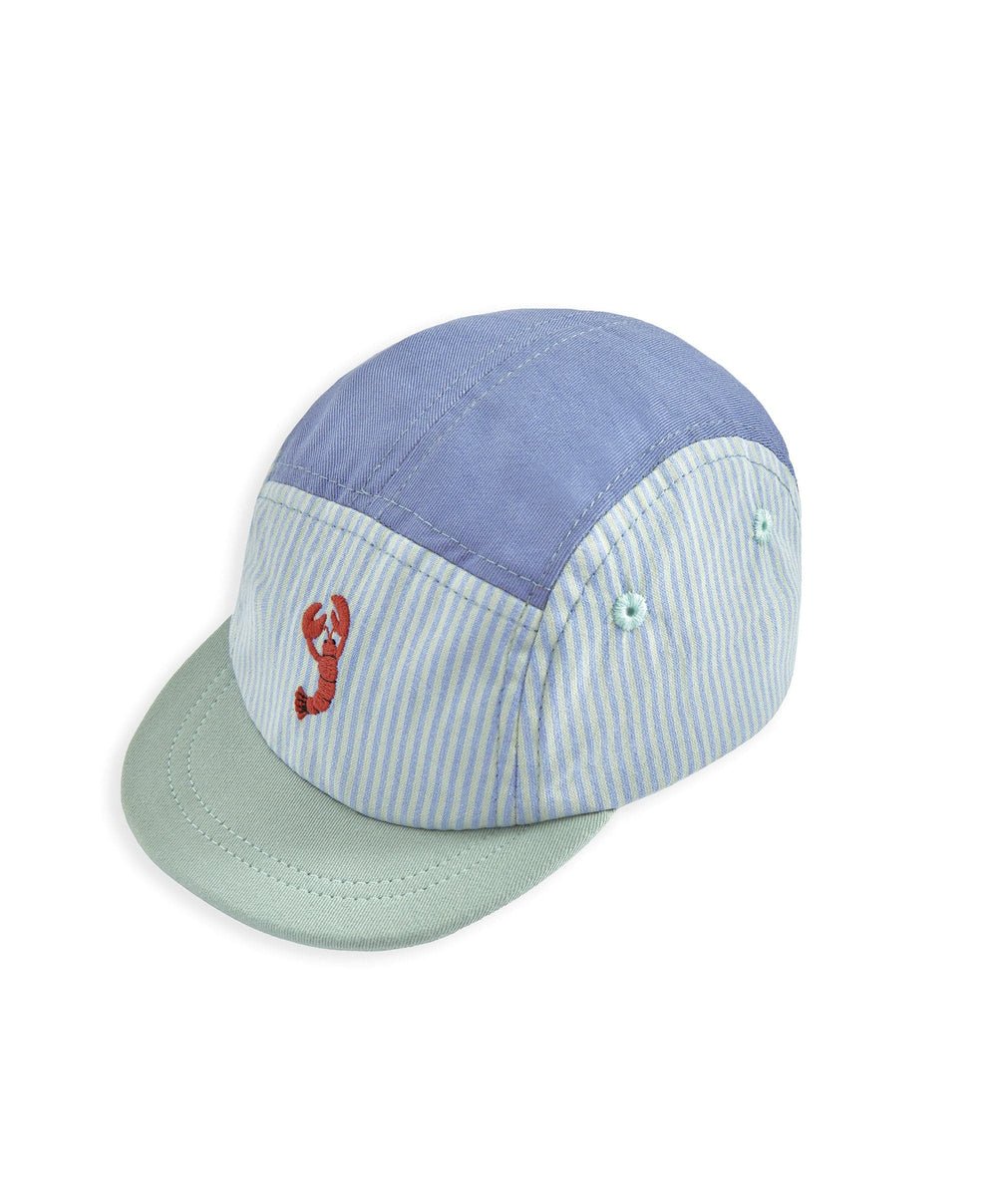 Mamas &amp; Papas Hats &amp; Mitts Blue Striped Cap