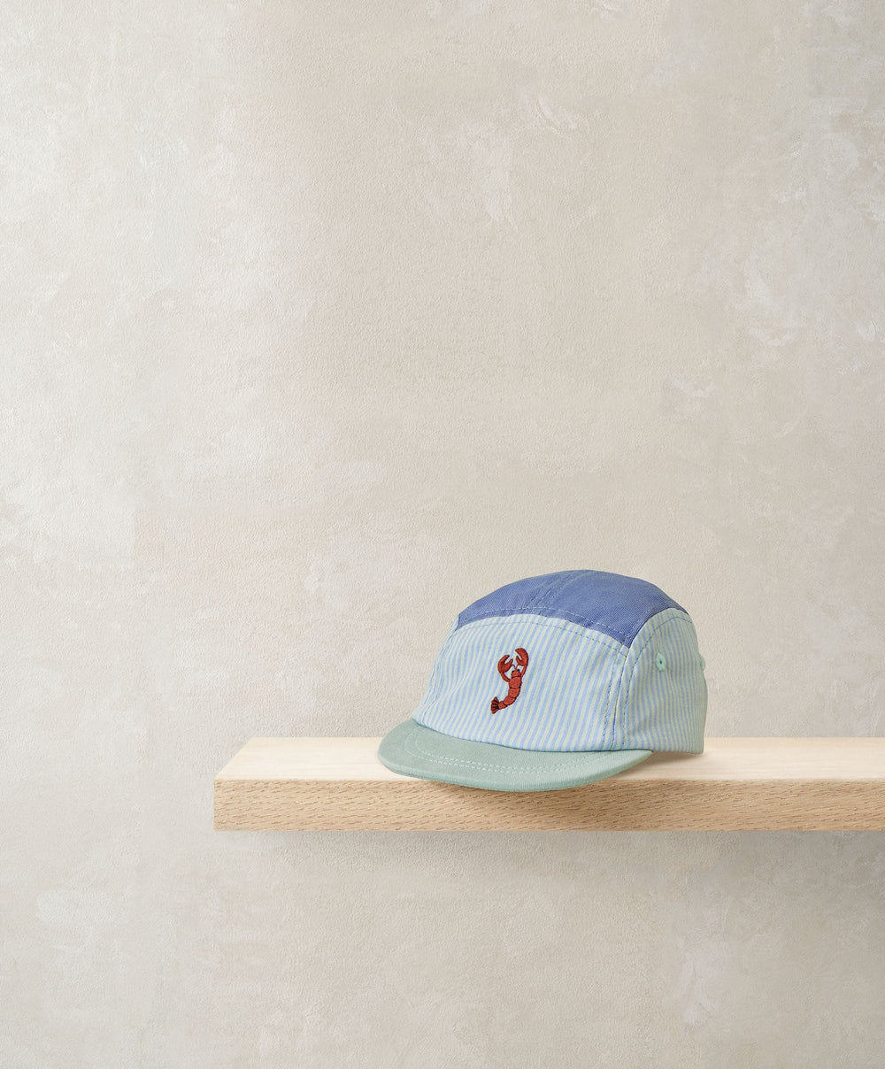 Mamas &amp; Papas Hats &amp; Mitts Blue Striped Cap