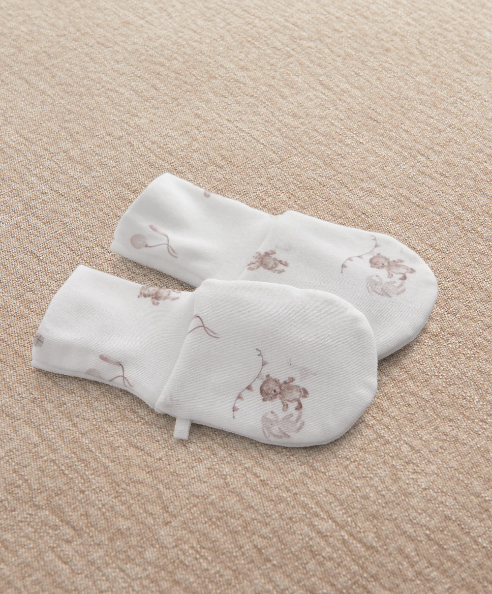 Mamas &amp; Papas Hats &amp; Mitts Celebration Print Hat &amp; Mitts