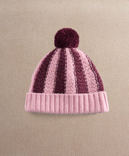 Mamas & Papas Hats & Mitts Knitted Pom Pom Hat - Stripe