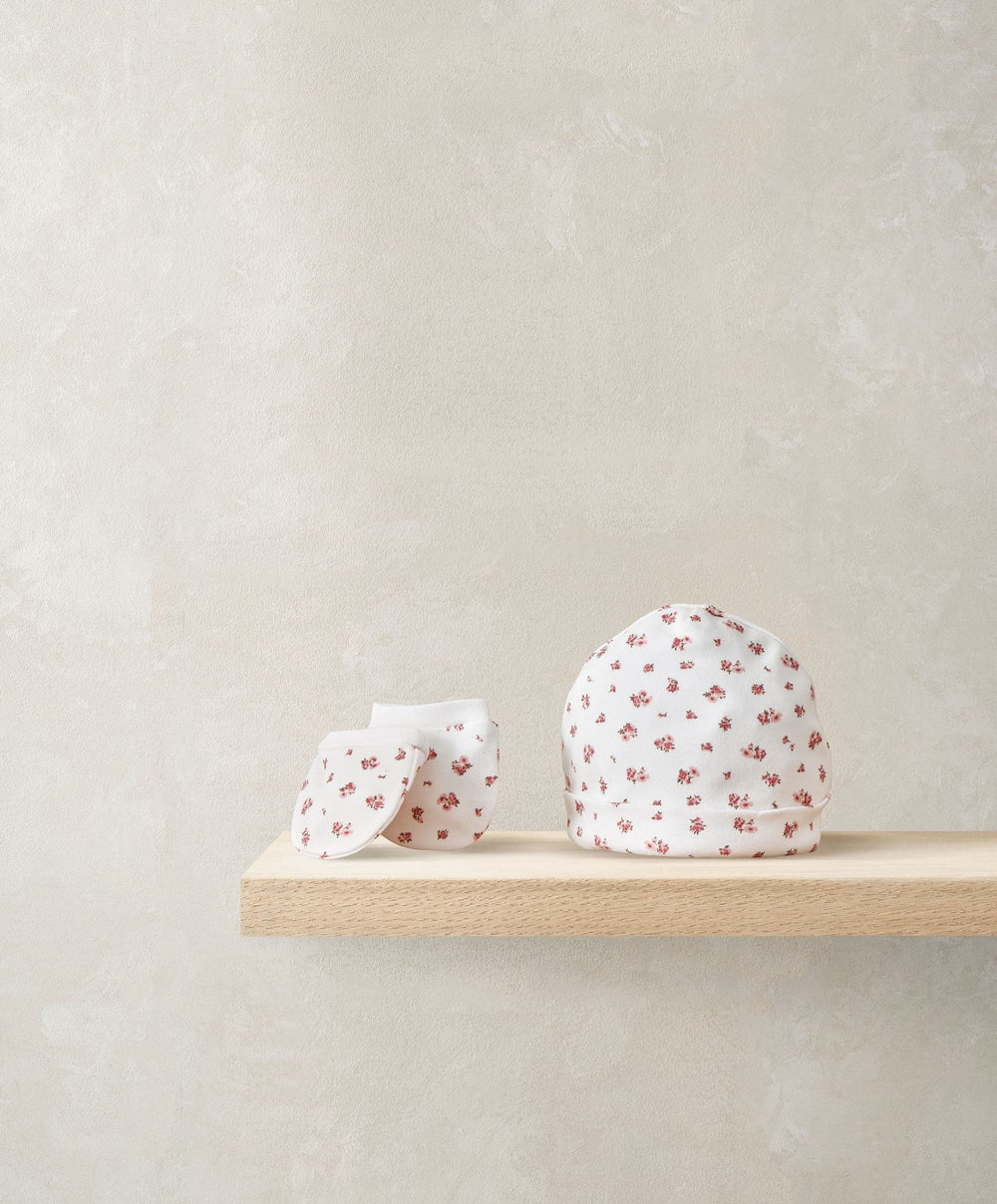 Mamas &amp; Papas Hats &amp; Mitts Premature - 4lbs Rose Premature Hat &amp; Mittens