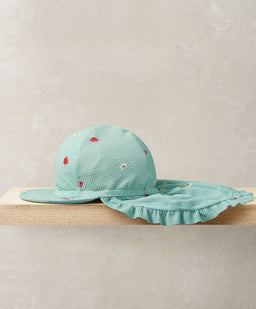 Mamas & Papas Hats & Mitts Strawberry Peaked Sunhat