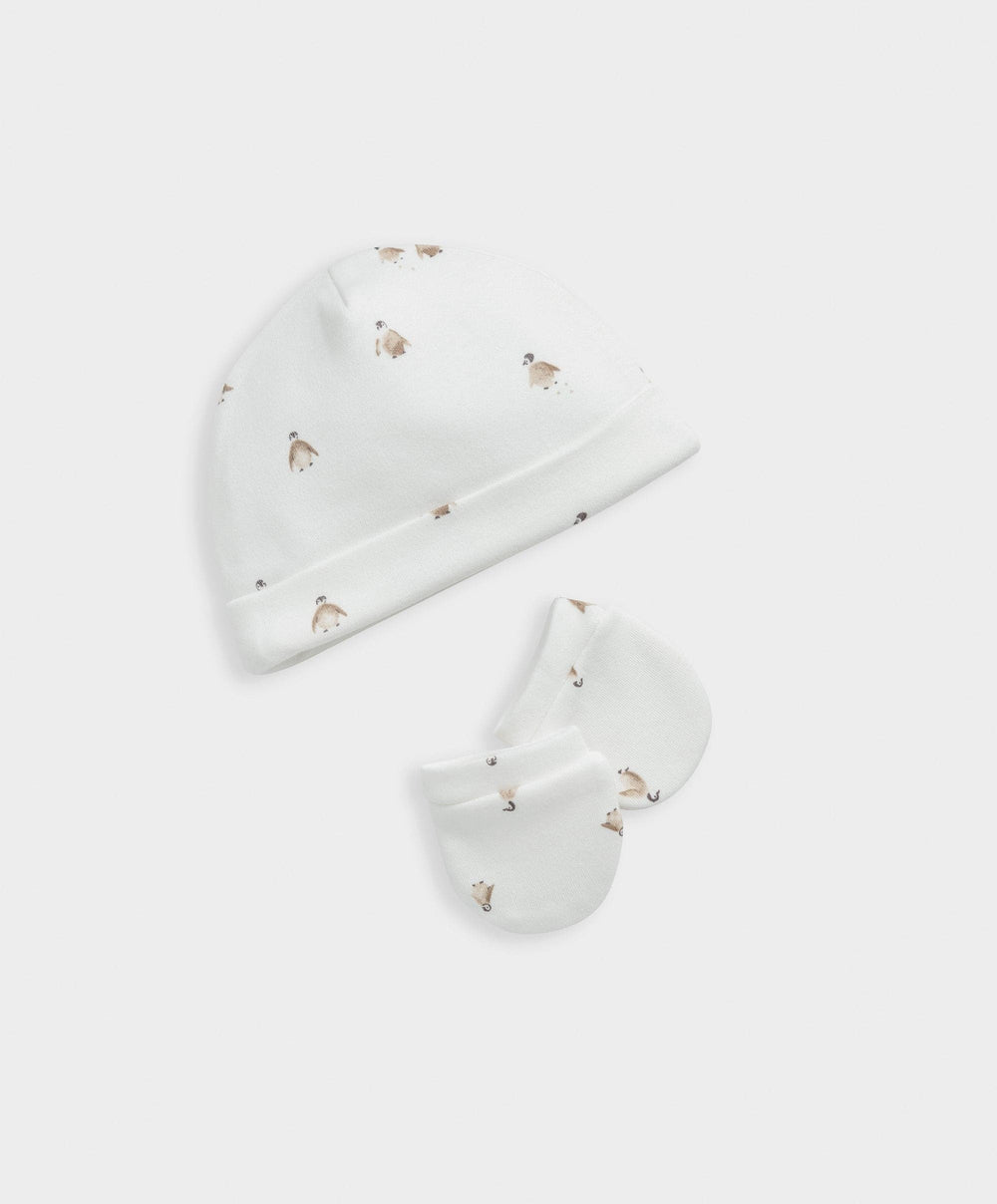 Mamas &amp; Papas Hats &amp; Mitts Welcome to the World Premature Baby Hat &amp; Mits