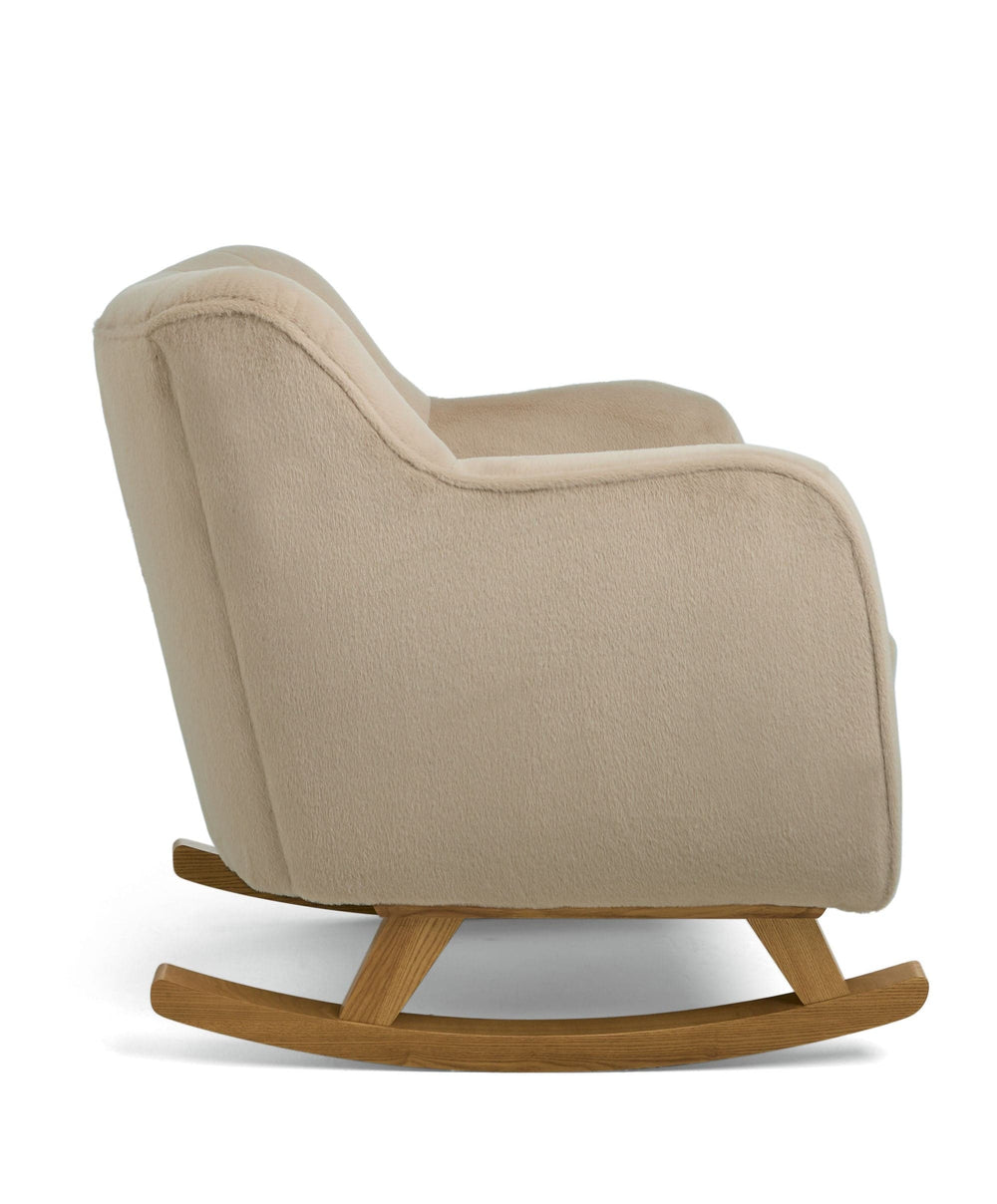 Mamas &amp; Papas Hilson Nursing Chair &amp; Footstool Set - Almond Sherpa