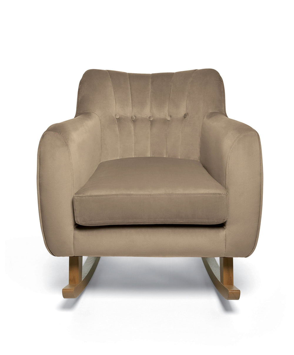 Mamas &amp; Papas Hilson Nursing Chair &amp; Footstool Set - Mocha Velvet