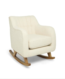Mamas & Papas Hilston Nursing Chair Set in Chenille Boucle - Oyster