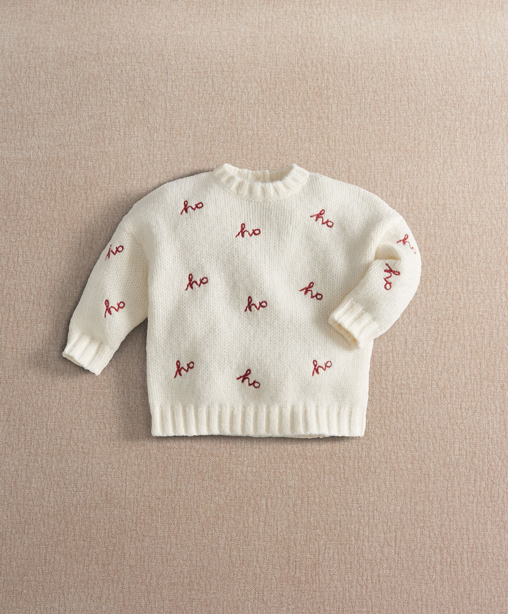 Mamas &amp; Papas Ho Ho Ho Detail Knit Jumper