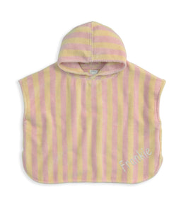 Mamas & Papas Hooded Towels Pink Stripped Poncho Towel