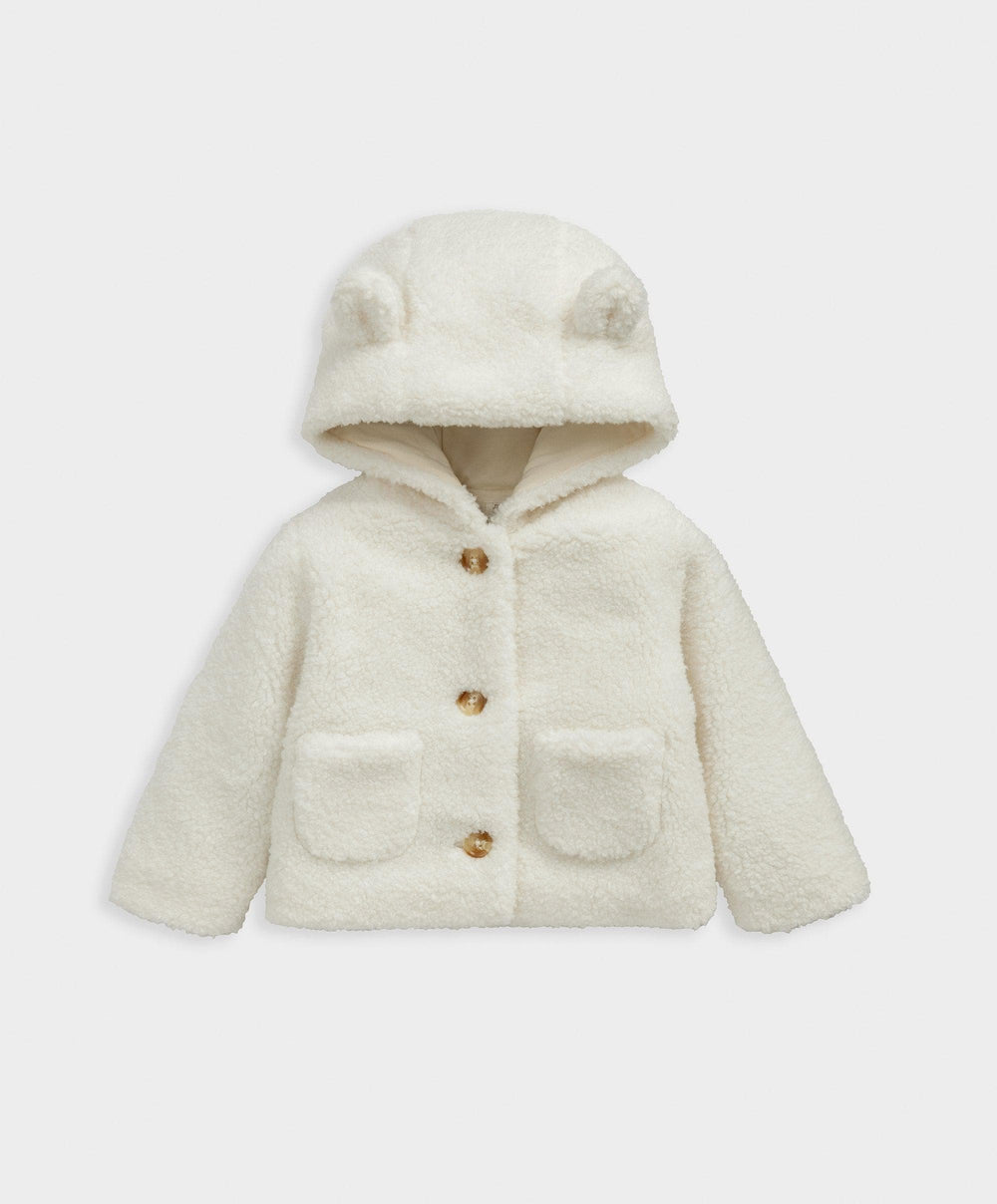 Mamas &amp; Papas Jackets &amp; Coats Borg Cream Jacket