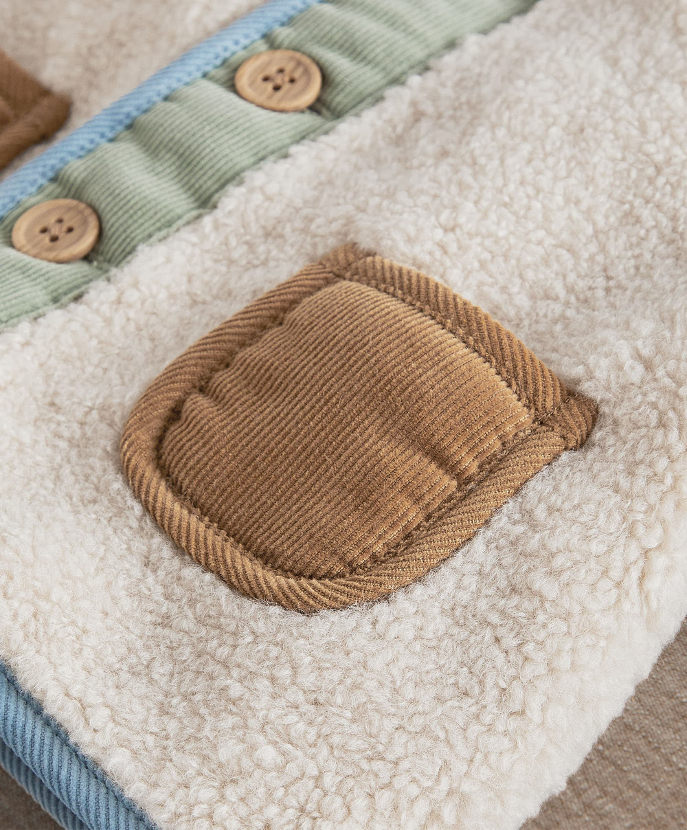 Mamas &amp; Papas Jackets &amp; Coats Borg Jacket - Cream