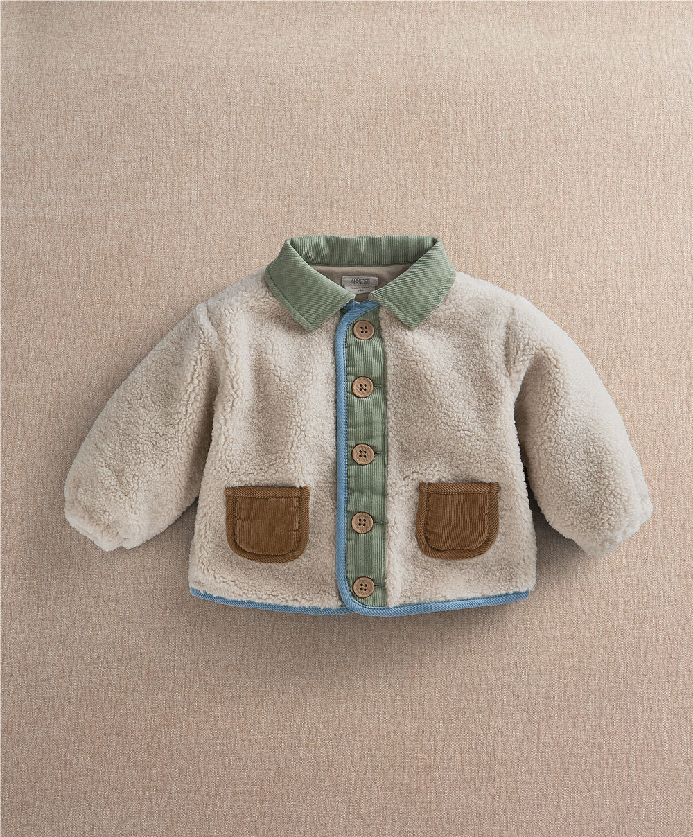 Mamas &amp; Papas Jackets &amp; Coats Borg Jacket - Cream