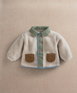 Mamas & Papas Jackets & Coats Borg Jacket - Cream