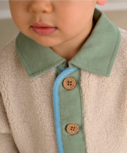 Mamas & Papas Jackets & Coats Borg Jacket - Cream