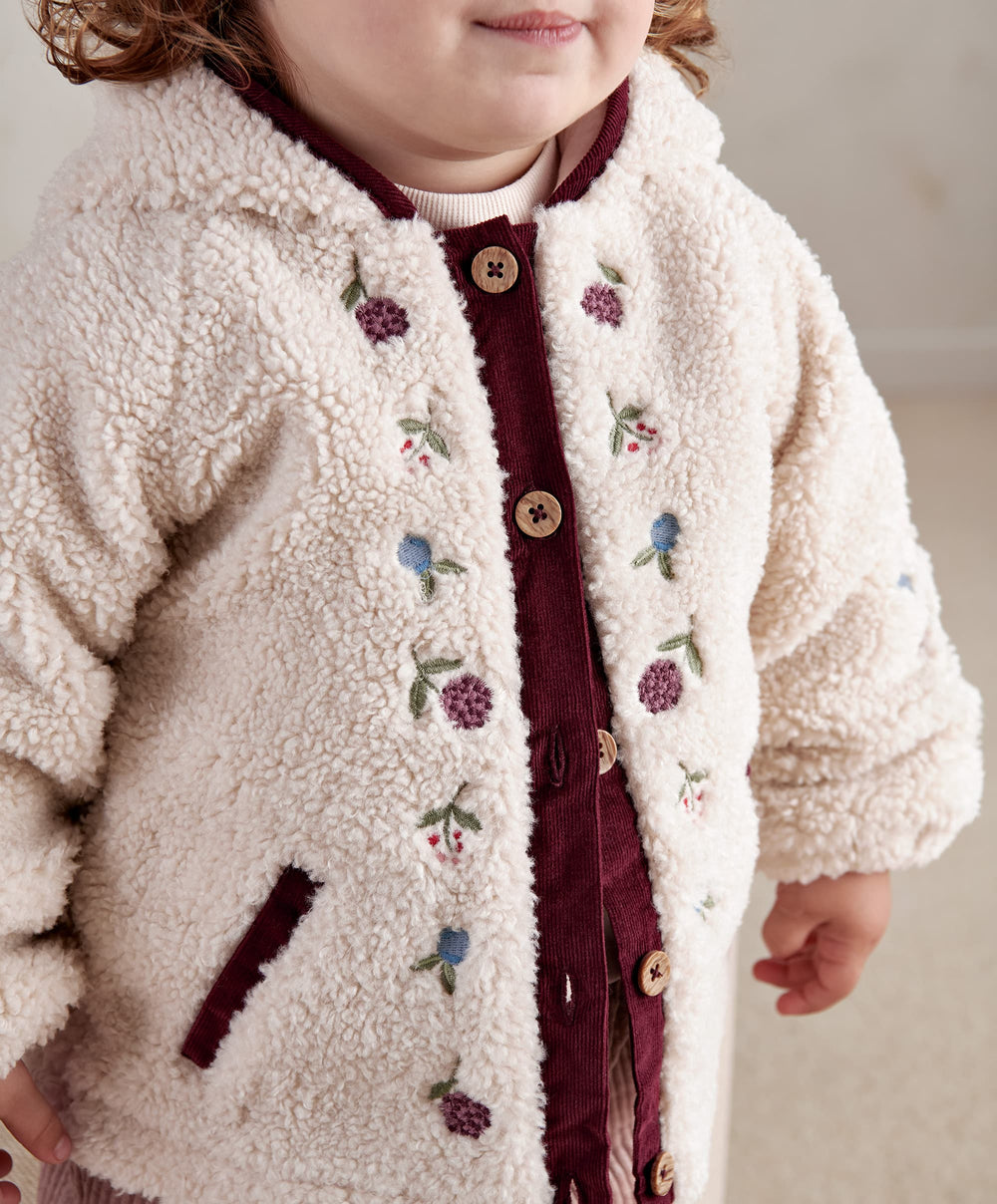 Mamas &amp; Papas Jackets &amp; Coats Embroidered Borg Jacket