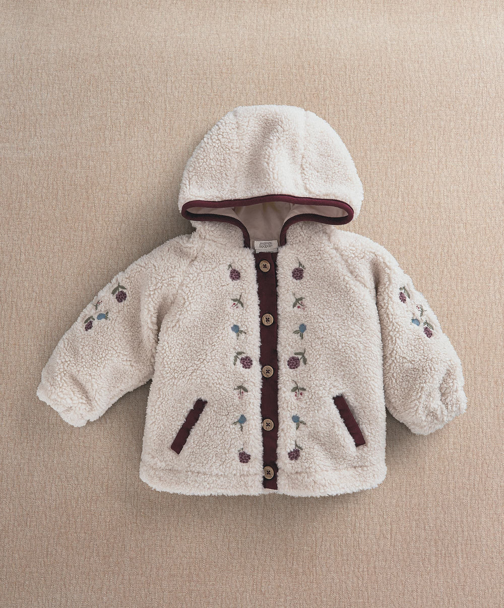 Mamas &amp; Papas Jackets &amp; Coats Embroidered Borg Jacket