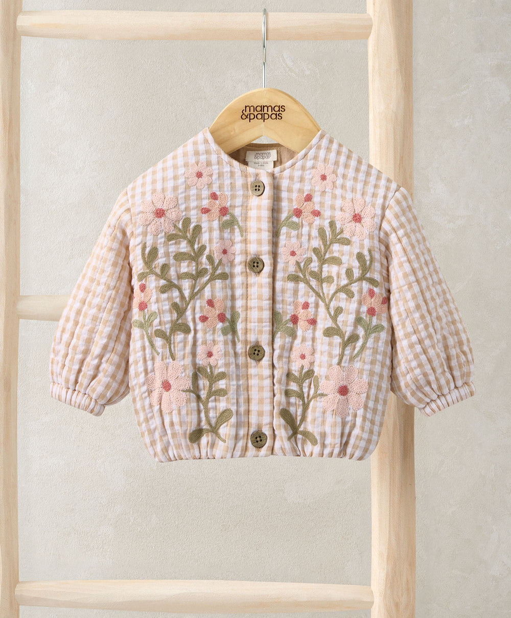 Mamas &amp; Papas Jackets &amp; Coats Flower Quilted Jacket