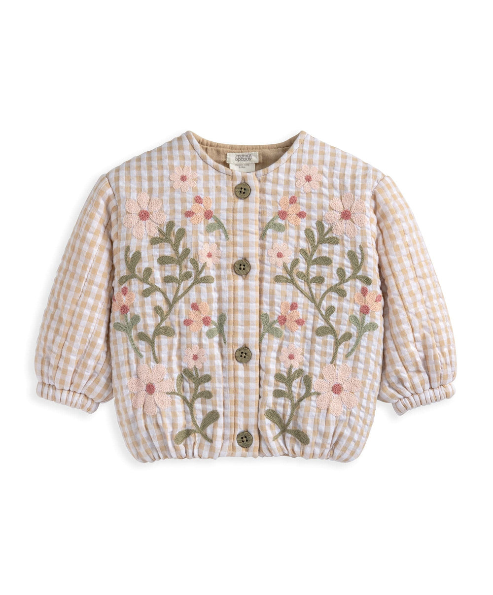 Mamas &amp; Papas Jackets &amp; Coats Flower Quilted Jacket