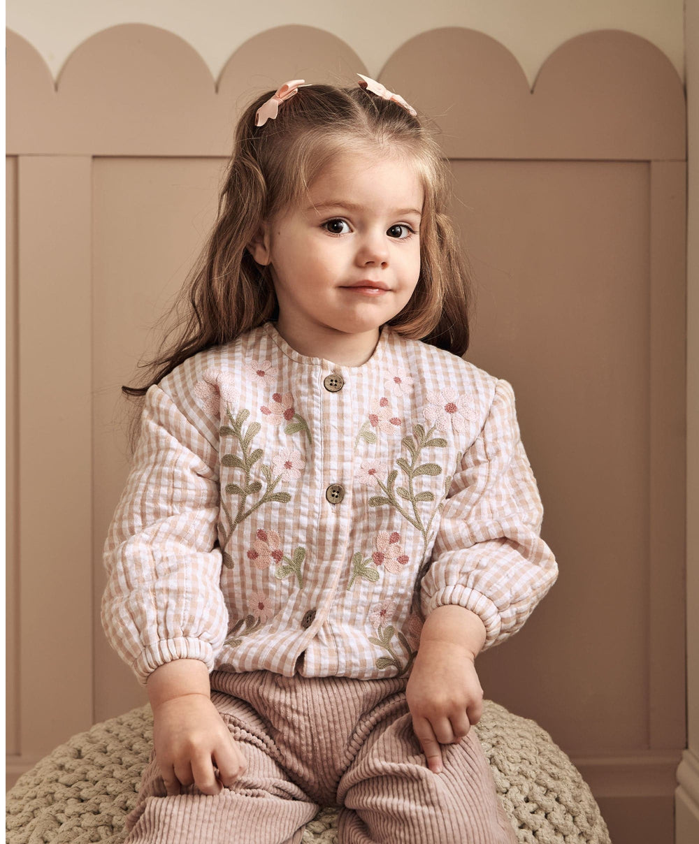 Mamas &amp; Papas Jackets &amp; Coats Flower Quilted Jacket