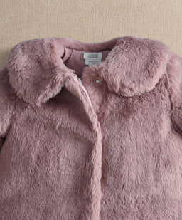 Mamas & Papas Jackets & Coats Fluffy Pink Faux Fur Coat