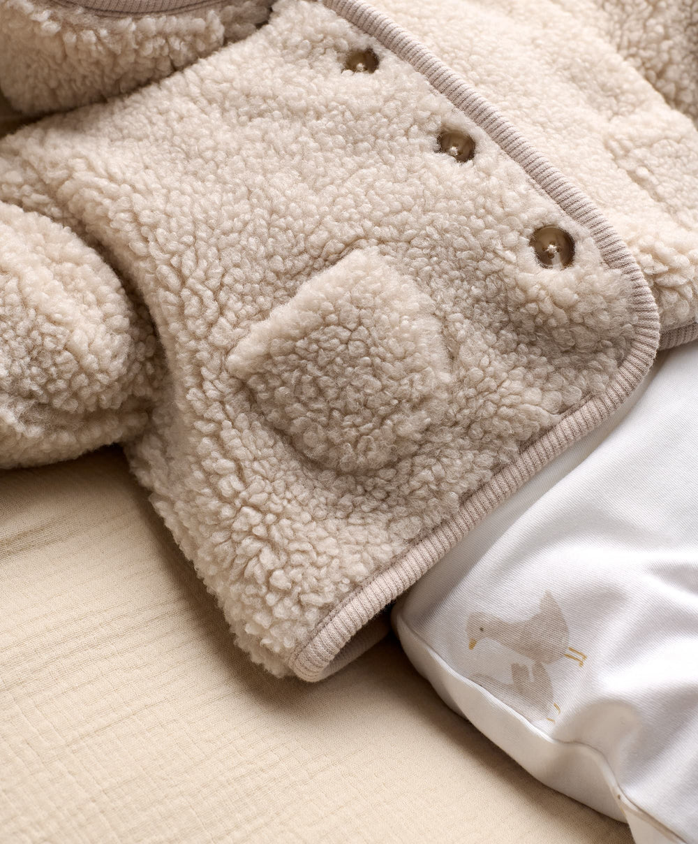 Mamas &amp; Papas Jackets &amp; Coats Hooded Borg Jacket