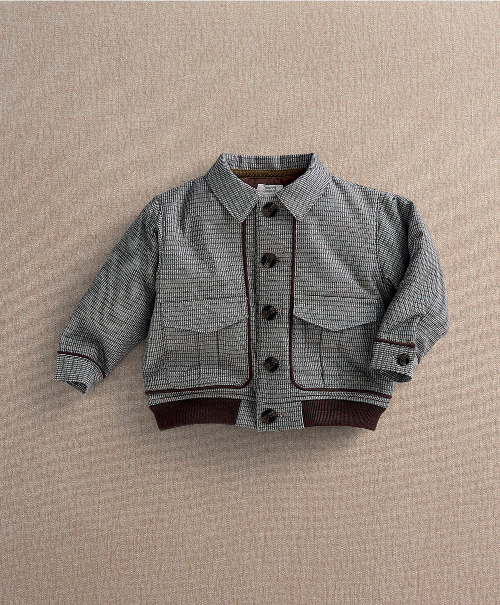 Mamas &amp; Papas Jackets &amp; Coats Houndstooth Bomber Jacket