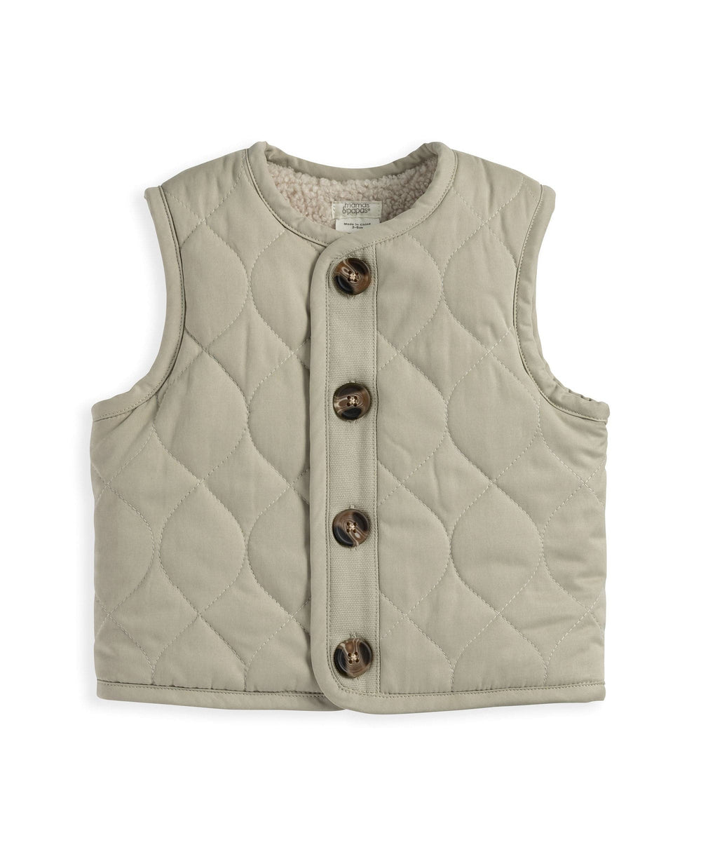 Mamas &amp; Papas Jackets &amp; Coats Quilted Gilet - Beige