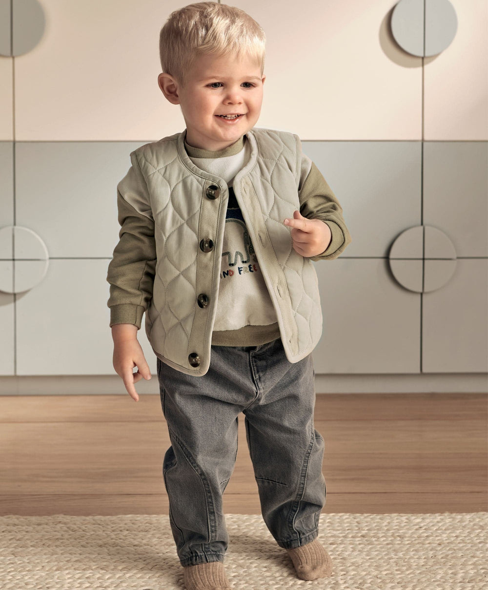 Mamas &amp; Papas Jackets &amp; Coats Quilted Gilet - Beige