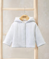 Mamas & Papas Jackets & Coats Velour Hooded Jacket - White
