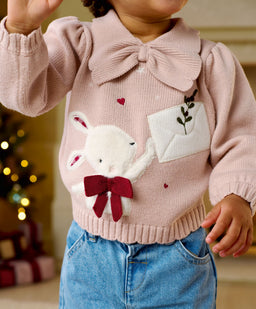 Mamas & Papas Jumpers & Knitwear Bunny & Bow Jumper