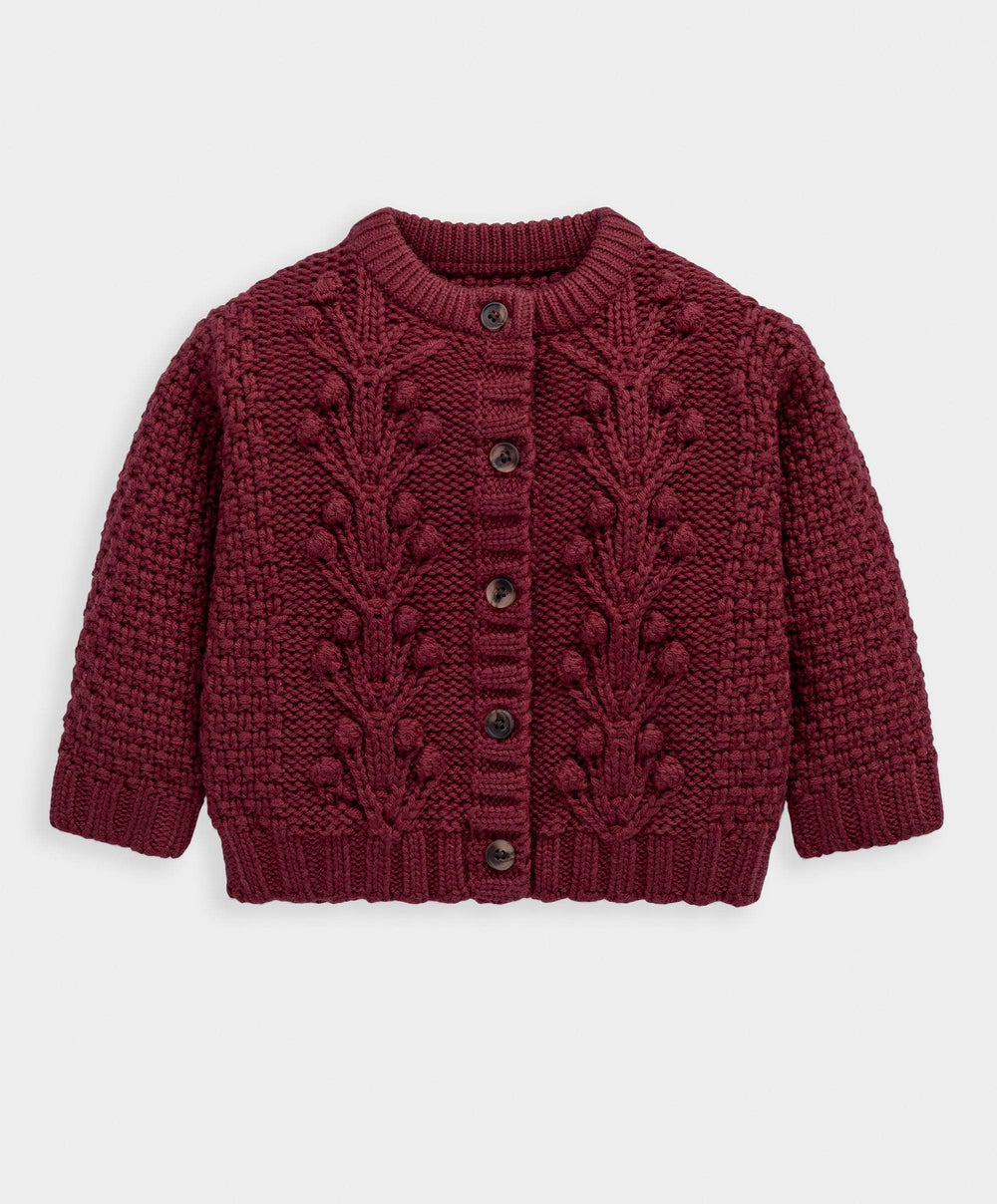 Mamas &amp; Papas Jumpers &amp; Knitwear Cherry Bobble Knit Cardigan