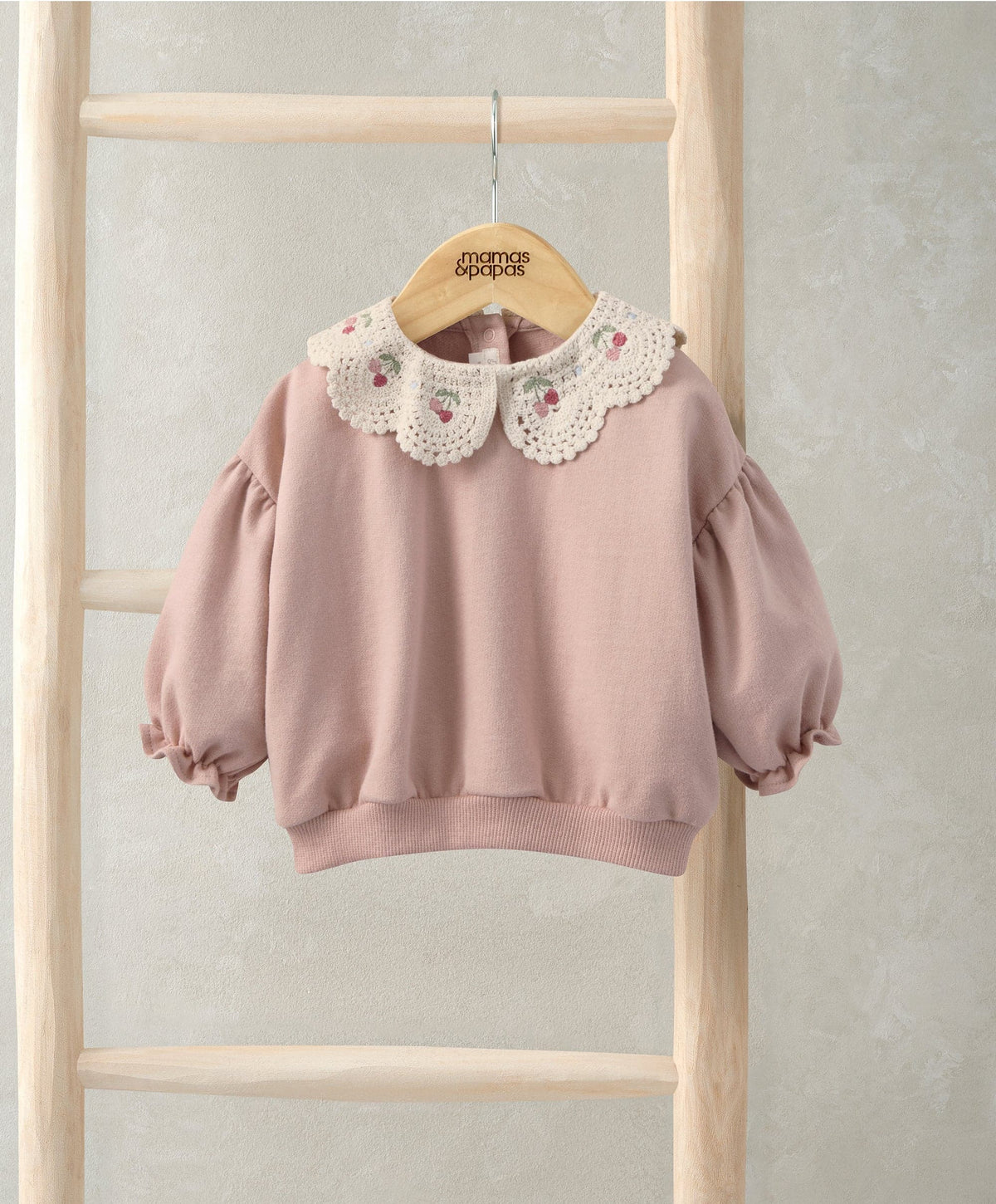 Mamas & Papas Jumpers & Knitwear Cherry Knitted Collar Sweatshirt