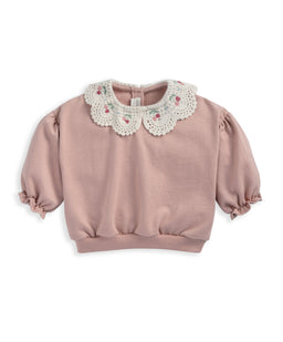 Mamas & Papas Jumpers & Knitwear Cherry Knitted Collar Sweatshirt