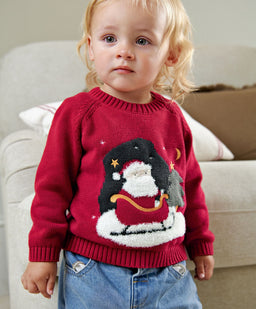 Mamas & Papas Jumpers & Knitwear Christmas Santa Knitted Jumper