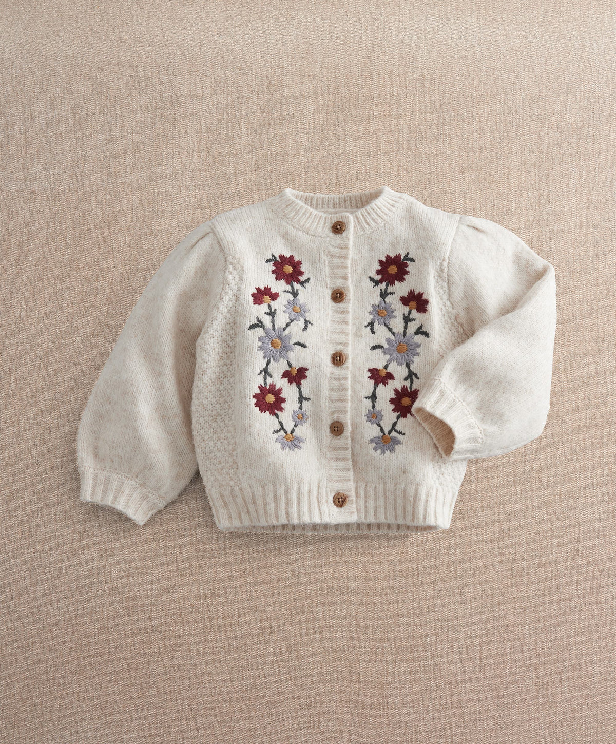 Mamas & Papas Jumpers & Knitwear Embroidered Flower Cardigan