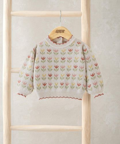 Mamas & Papas Jumpers & Knitwear Floral Knitted Jumper