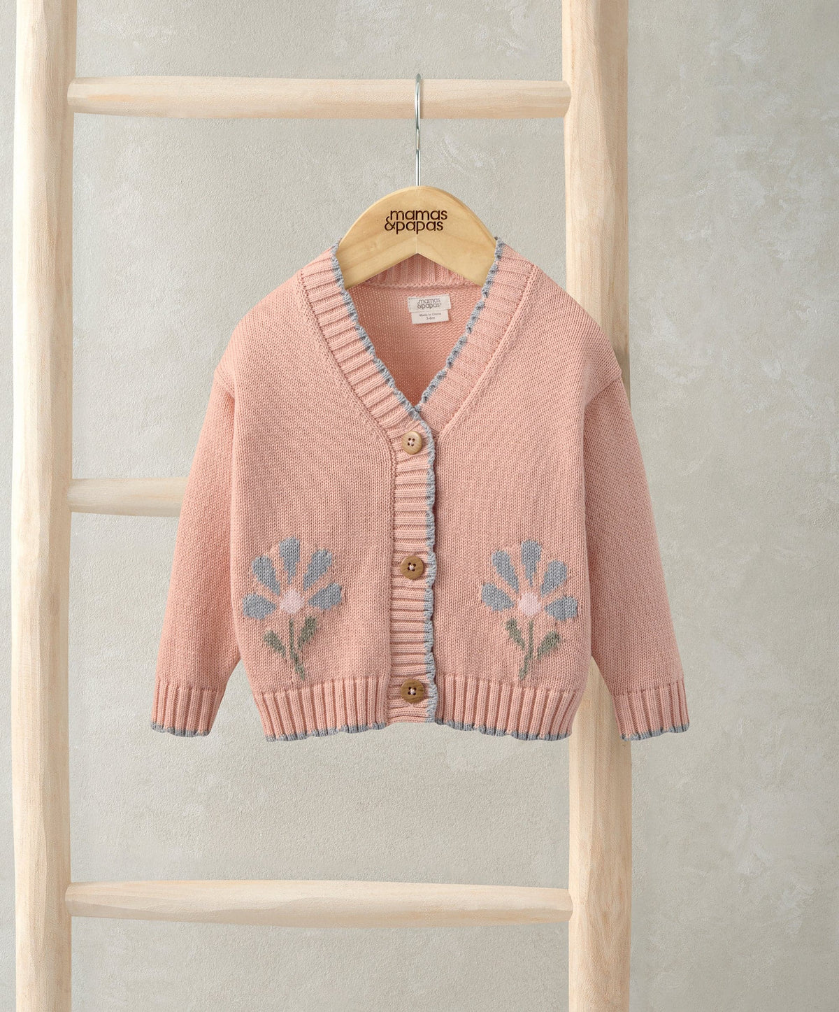 Mamas & Papas Jumpers & Knitwear Flower Scallop Cardigan