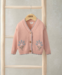 Mamas & Papas Jumpers & Knitwear Flower Scallop Cardigan
