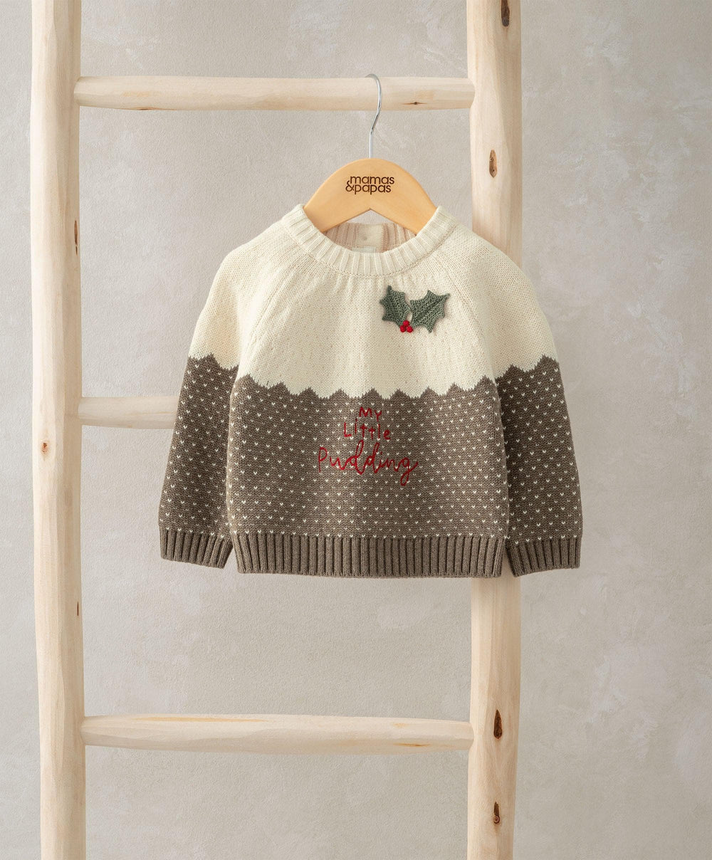 Mamas &amp; Papas Jumpers &amp; Knitwear My Little Pudding Christmas Jumper