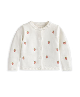 Mamas & Papas Jumpers & Knitwear Pink Strawberry Cardigan