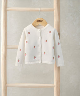 Mamas & Papas Jumpers & Knitwear Pink Strawberry Cardigan