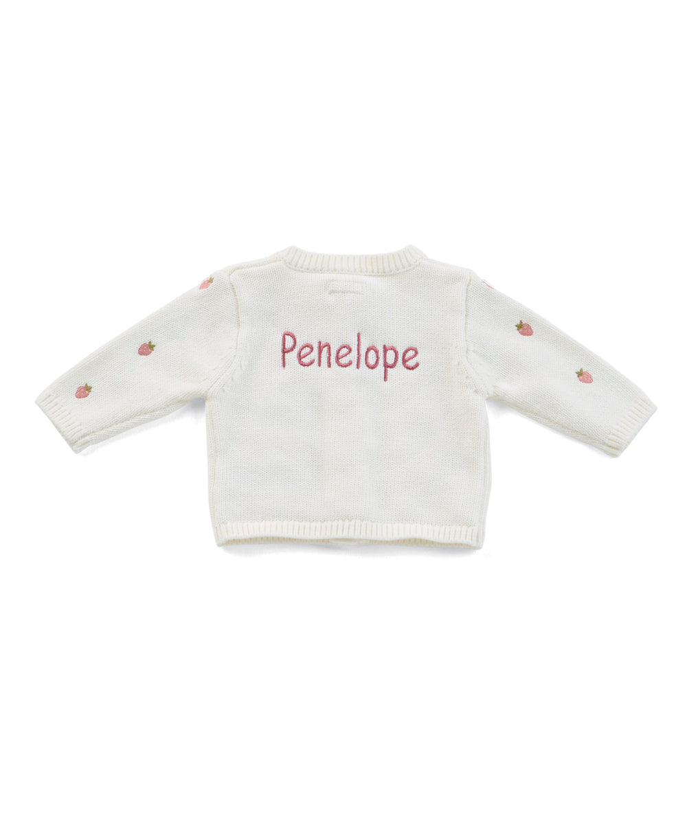 Mamas &amp; Papas Jumpers &amp; Knitwear Pink Strawberry Cardigan
