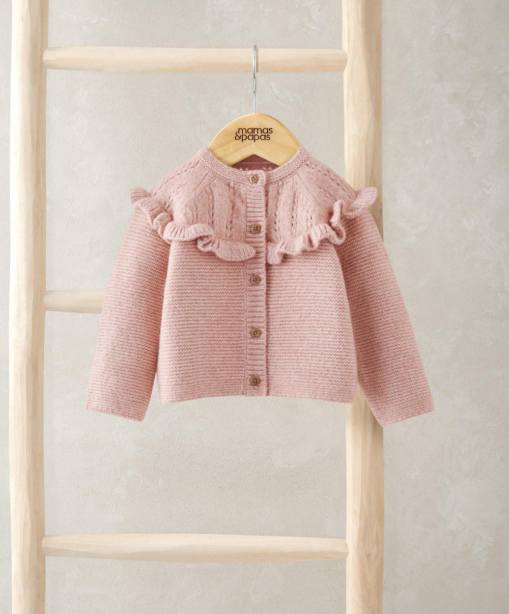 Mamas &amp; Papas Jumpers &amp; Knitwear Soft Pink Knitted Cardigan