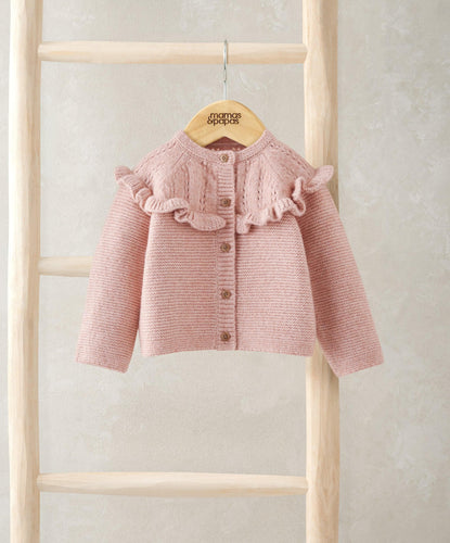 Mamas & Papas Jumpers & Knitwear Soft Pink Knitted Cardigan