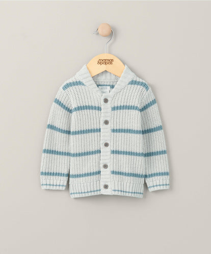 Mamas & Papas Jumpers & Knitwear Stripe Cardigan - Blue