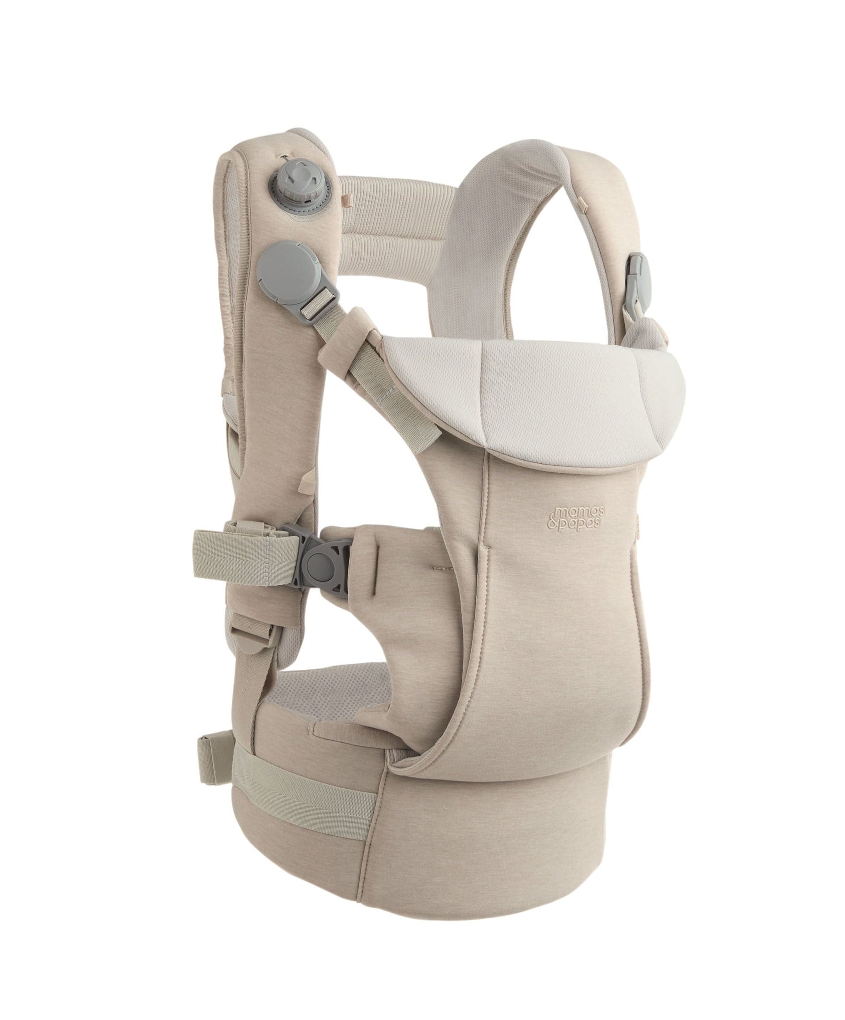 Mamas & Papas Kudo Baby Carrier – Cashmere | 2 Carry Positions for Newborn/Baby | Adjustable Back & Shoulder Support | Forward-Facing Fit | Hands-Free Comfort for Parents