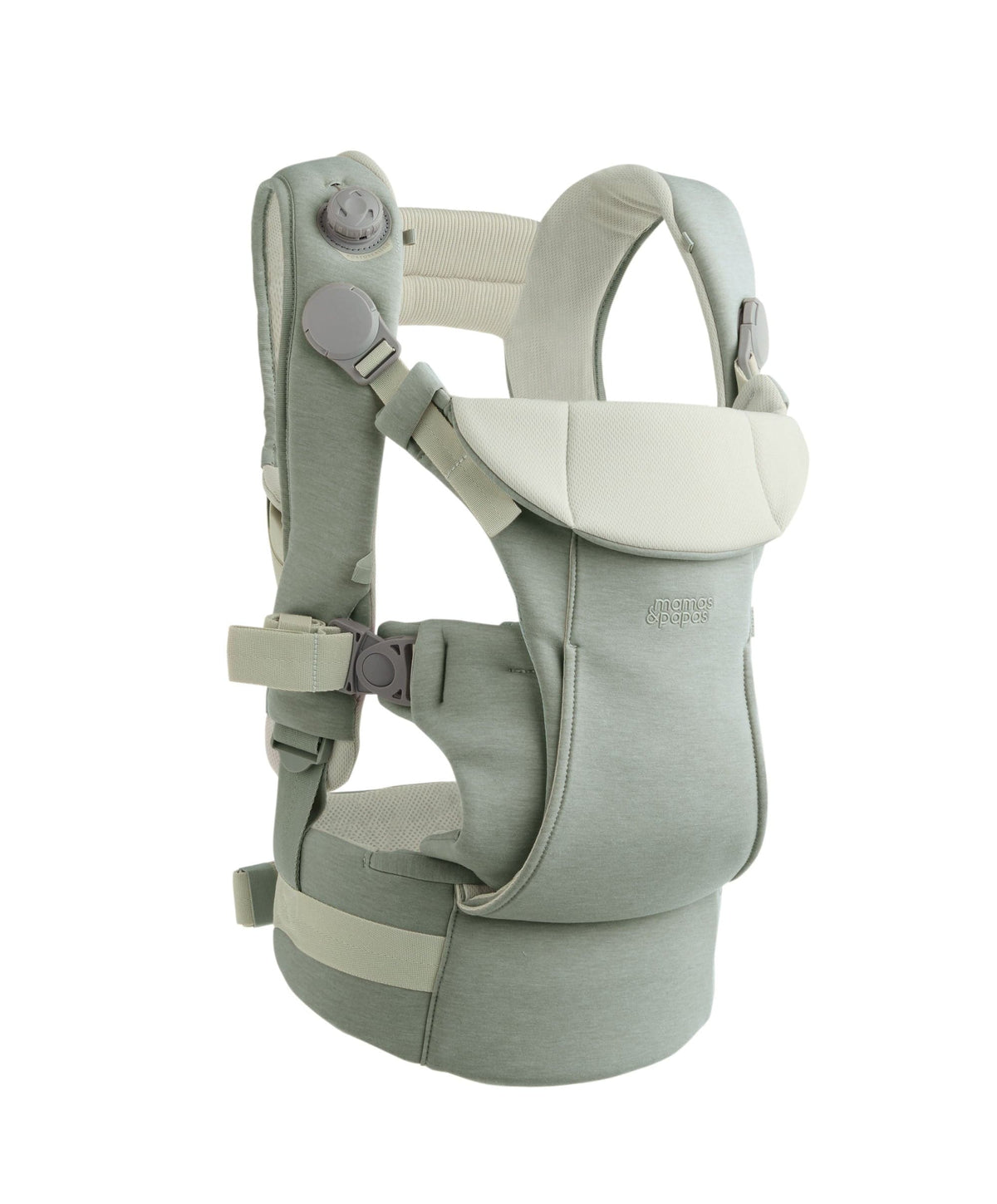 Mamas & Papas Kudo Baby Carrier – Sage | 2 Carry Positions for Newborn/Baby | Adjustable Back & Shoulder Support | Forward-Facing Fit | Hands-Free Comfort for Parents