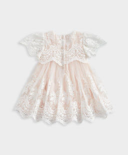 Mamas & Papas Lace Frill Sleeve Dress
