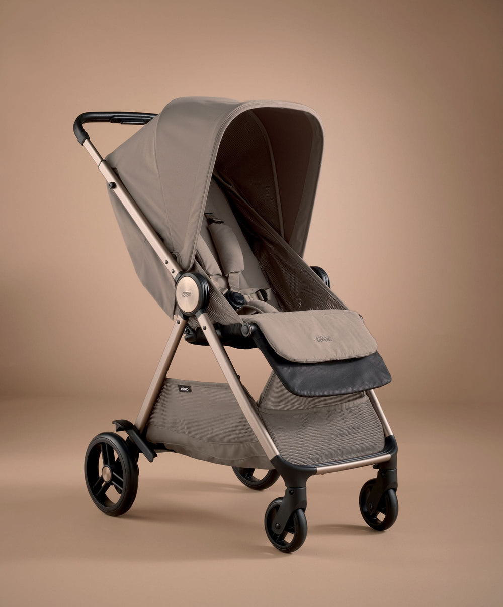 Libro Stroller Bundle with Quilted Memory Foam Liner (2 Piece)– Oyster/Graphite