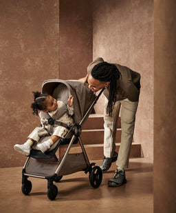 Libro Stroller Bundle with Quilted Memory Foam Liner (2 Piece)– Oyster/Graphite